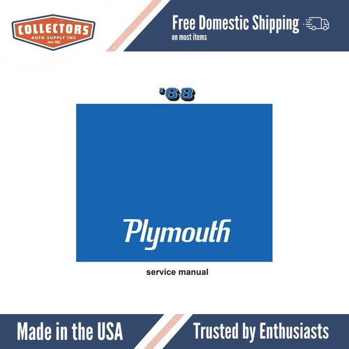 1968 plymouth service manual - service,