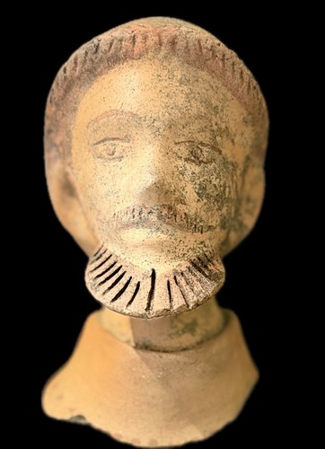 Vintage terracotta male head - male,