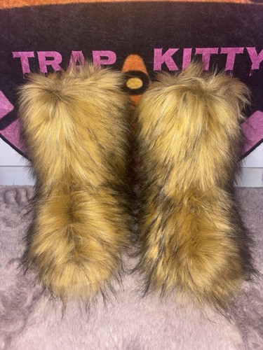 Brown faux fur kawaii y2k - brown,