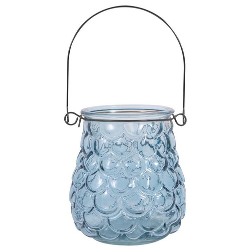 Embossed glass hanging tea - glass,