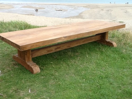 250cm 90cm reclaimed teak - x,