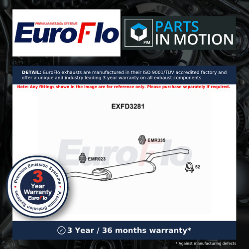Exhaust centre box - fits, ford