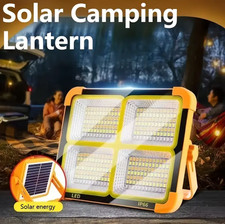 2 in 1 Rechargeable LED Work Light Solar Wireless Portable Floodlight 4 Modes UK