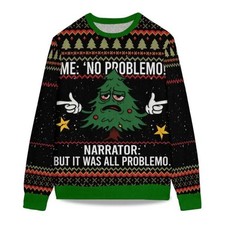2025 Christmas Tree Me No Problemo Ugly Christmas Sweater Gift For Men Women