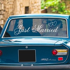 JUST MARRIED Car Sticker