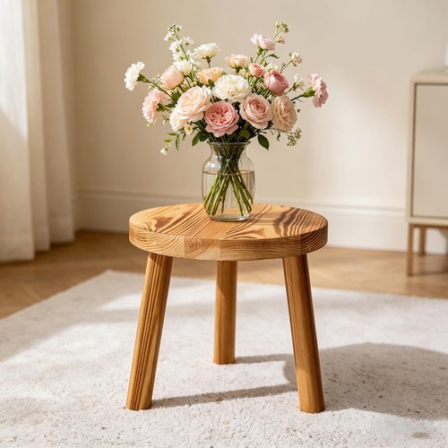 Jetaine small wooden stool - small,