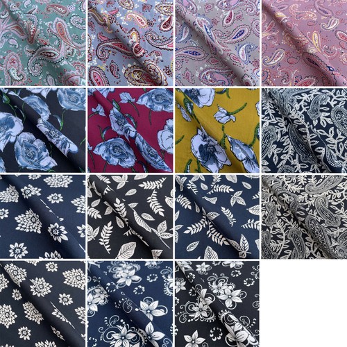 100 viscose challis digital - challis,