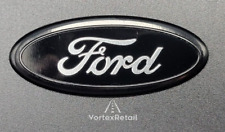 BLACK & SILVER STEERING WHEEL BADGE STICKER FOR FORD FOCUS FIESTA MONDEO KUGA