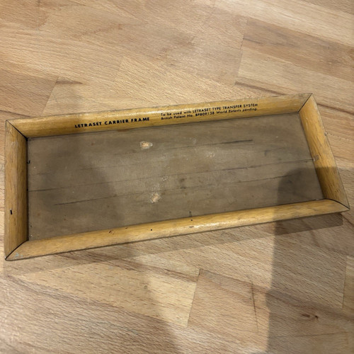 Vintage letraset carrier frame - letraset,