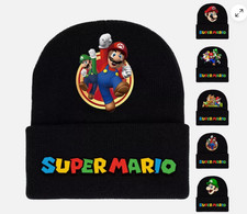 Super Mario Printed Knitted Hats Beanie Unisex Winter Warm Casual Fashion Caps