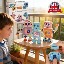 28PCS Wooden Robot Building