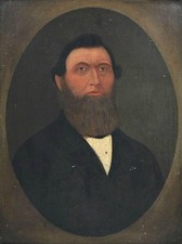 Antique Oil Painting Of A Gentleman - Gothic - Distressed - Framed