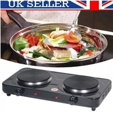Double Electric Hot Plate Portable Table Top Cooker Hob RV Picnic Camping Stove