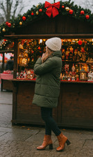 Shellys Tan Patent Block Heel