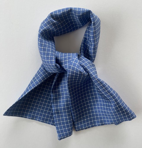 Silk scarf cravat - silk, blue