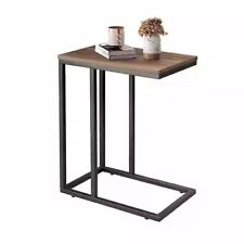 C Shaped Side End Table Coffee Snack Living Room Bedside Under Sofa Metal Frame