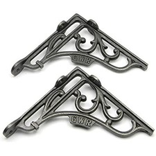 Rustic iron shelf brackets shelving vintage support wall mounting PAIR 5"/6"/7.5