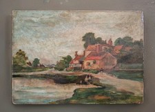 Old Antique Oil Painting On