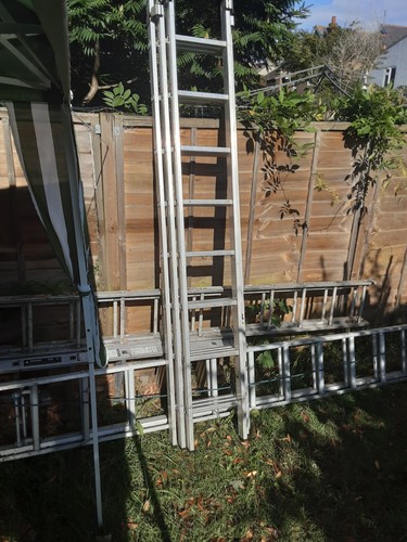 Triple aluminium ladder - aluminium,
