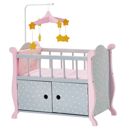 Polka dot crib bed - crib, baby