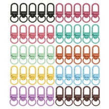 Swivel Lobster Clasp, 50 Pcs Swivel Clasp Hooks Metal Snap Clips, Multicolor