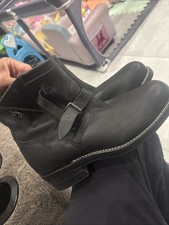 chippewa boots steel toe Black