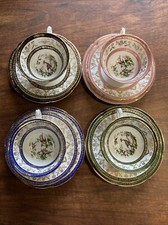 Royal Grafton HARLEQUIN Hand Painted 12 Piece Teaset Birds Of Paradise