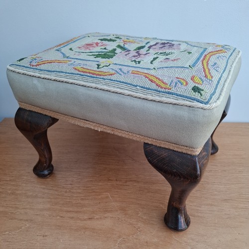 Vintage needlepoint floral - vintage,