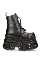 New Rock Leather Boots- MILI083CCT-C4 Size UK 6  Without Box window display pair