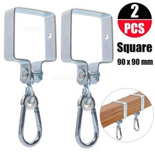 2X Heavy Duty Hook Hammock Hanging Kit Galvanized Steel 90x90mm Bag Swing Chair