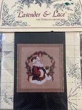 Lavender & Lace Cross Stitch Chart  The Spirit of Christmas Victorian Santa