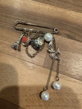 Kilt Pin With Charms Brooch