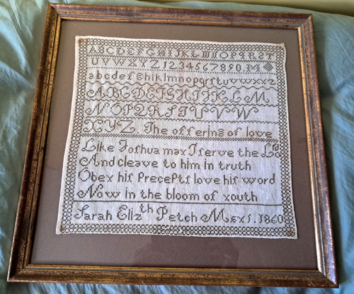 Antique 1860 needlework - antique,