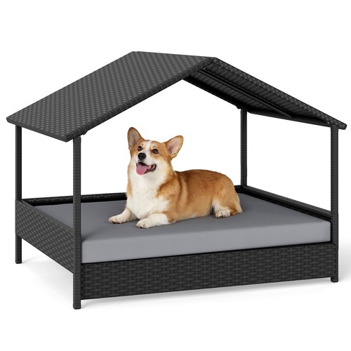 Costway wicker dog - dog, house