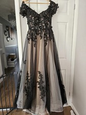 Black/Champagne Lace & Tulle