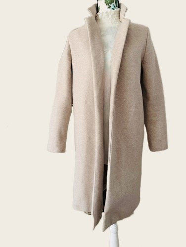 Zara beige wool coat good - wool,