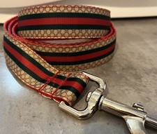 Designer inspired. Green and Red Stripe Dog Lead. Gucci