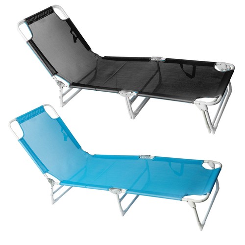 Folding sun bed - bed, steel