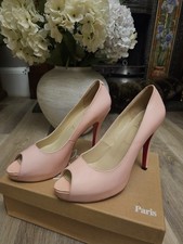 Christian Louboutin open toed pink heels EU40 UK7 
