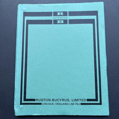 Vintage ruston bucyrus rb - ruston,