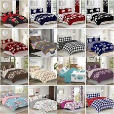 4 Pcs Bedding Set Duvet Cover, Fitted Sheet & Pillowcases Or Matching Curtains