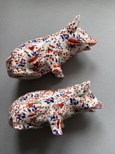 Pair old chinese imari - of,