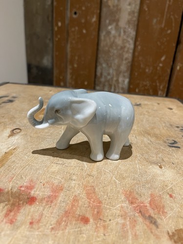 Porcelain elephant figurine - porcelain,