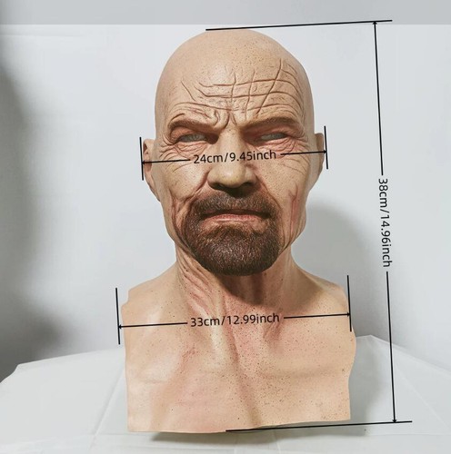 Realistic bald old man - old, mask