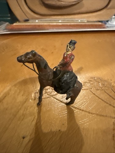 Antique painted lead horse - lead,