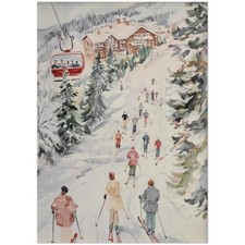 Vintage Ski Resort Winter