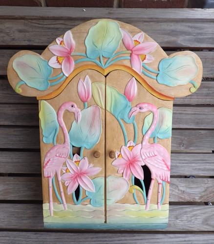 Vtg hand carved - hand, painted