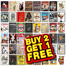 Metal Tin Sign Plaque Home Bar