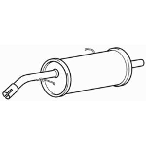 Rear exhaust silencer - rear, back