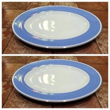 2 WEDGWOOD DIAMONDS DEBENHAMS OVAL MEAT SERVING PLATTERS